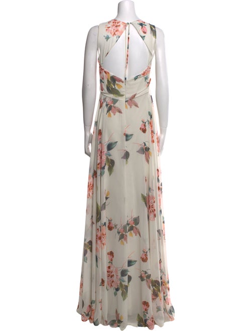 Jenny Yoo Floral Print Long Dress