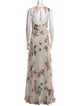 Jenny Yoo Floral Print Long Dress
