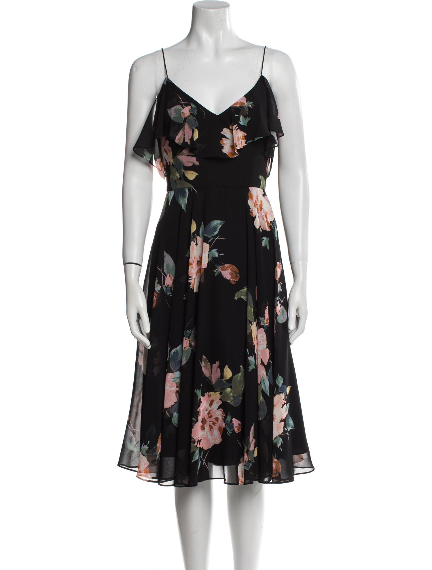 Jenny Yoo Floral Print Knee-Length Dress