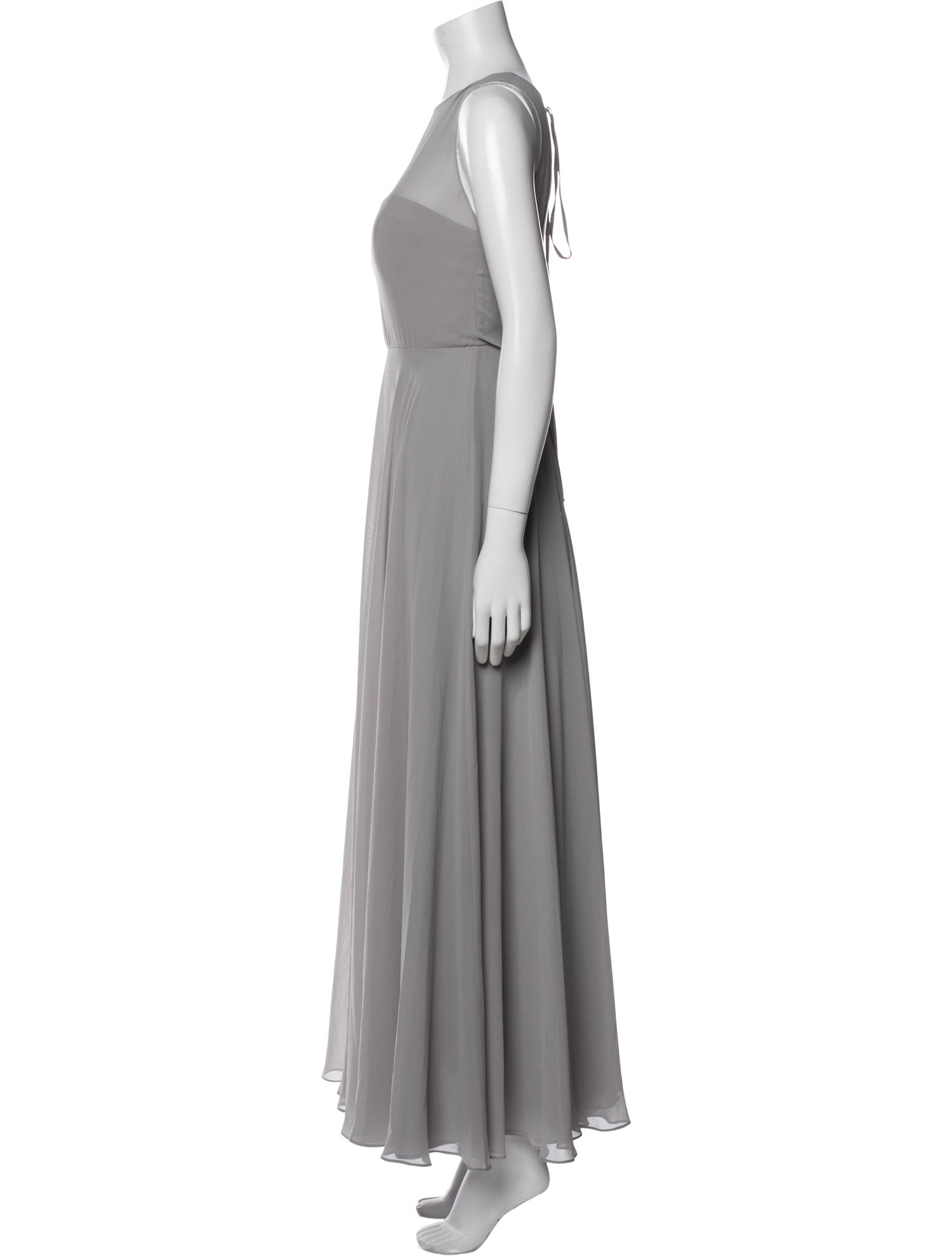 Jenny Yoo Crew Neck Long Dress