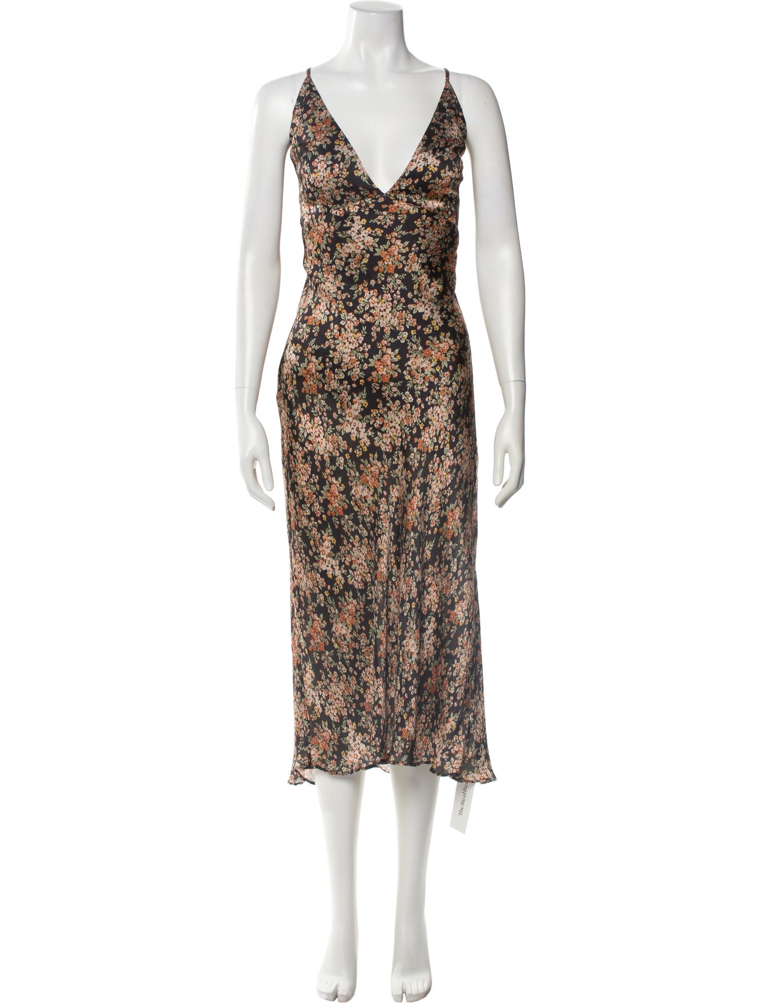 Jenny Yoo Floral Print Midi Length Dress w/ Tags