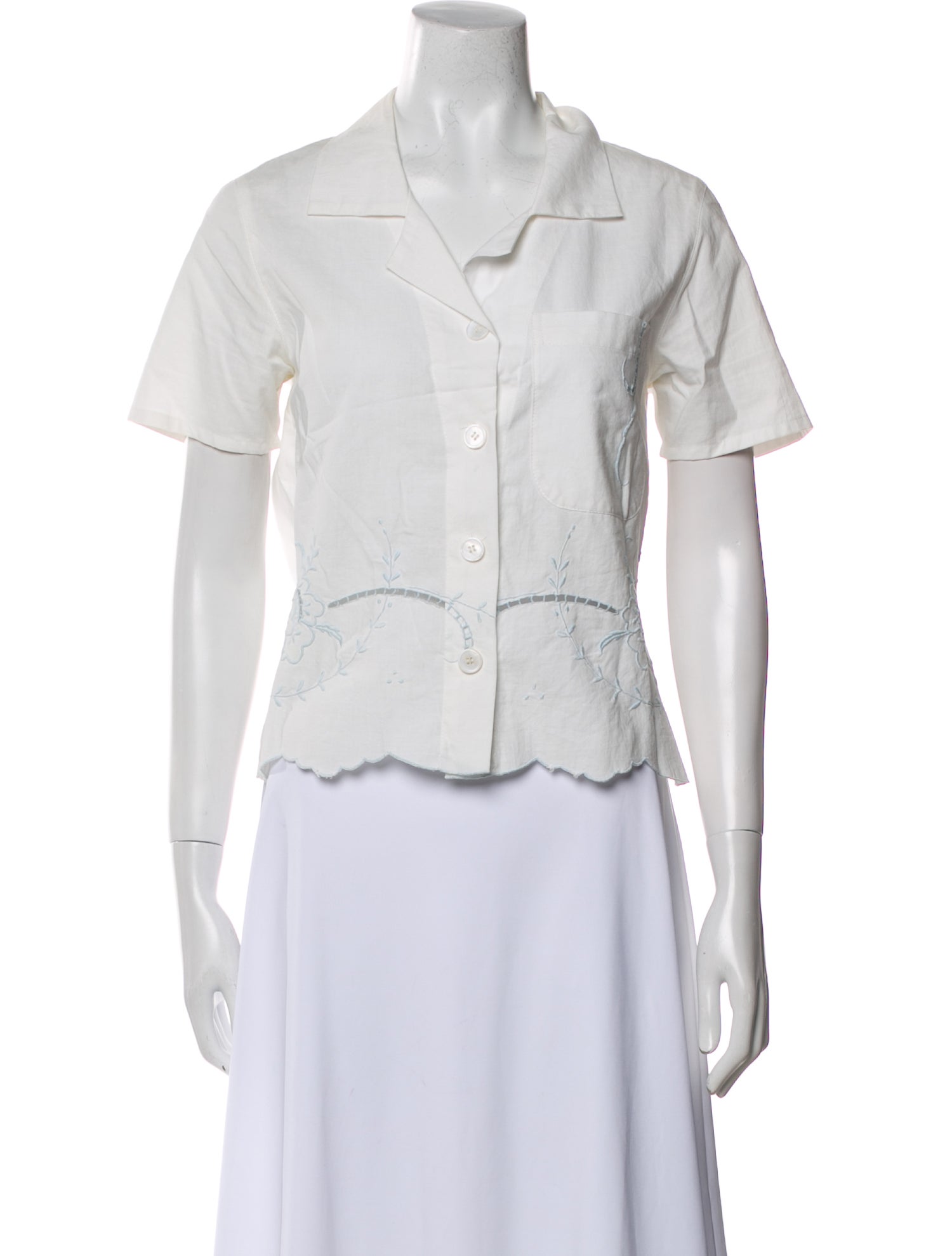 Jess Meany Short Sleeve Button-Up Top