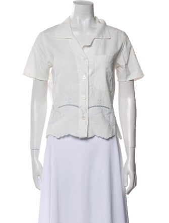 Jess Meany Short Sleeve Button-Up Top