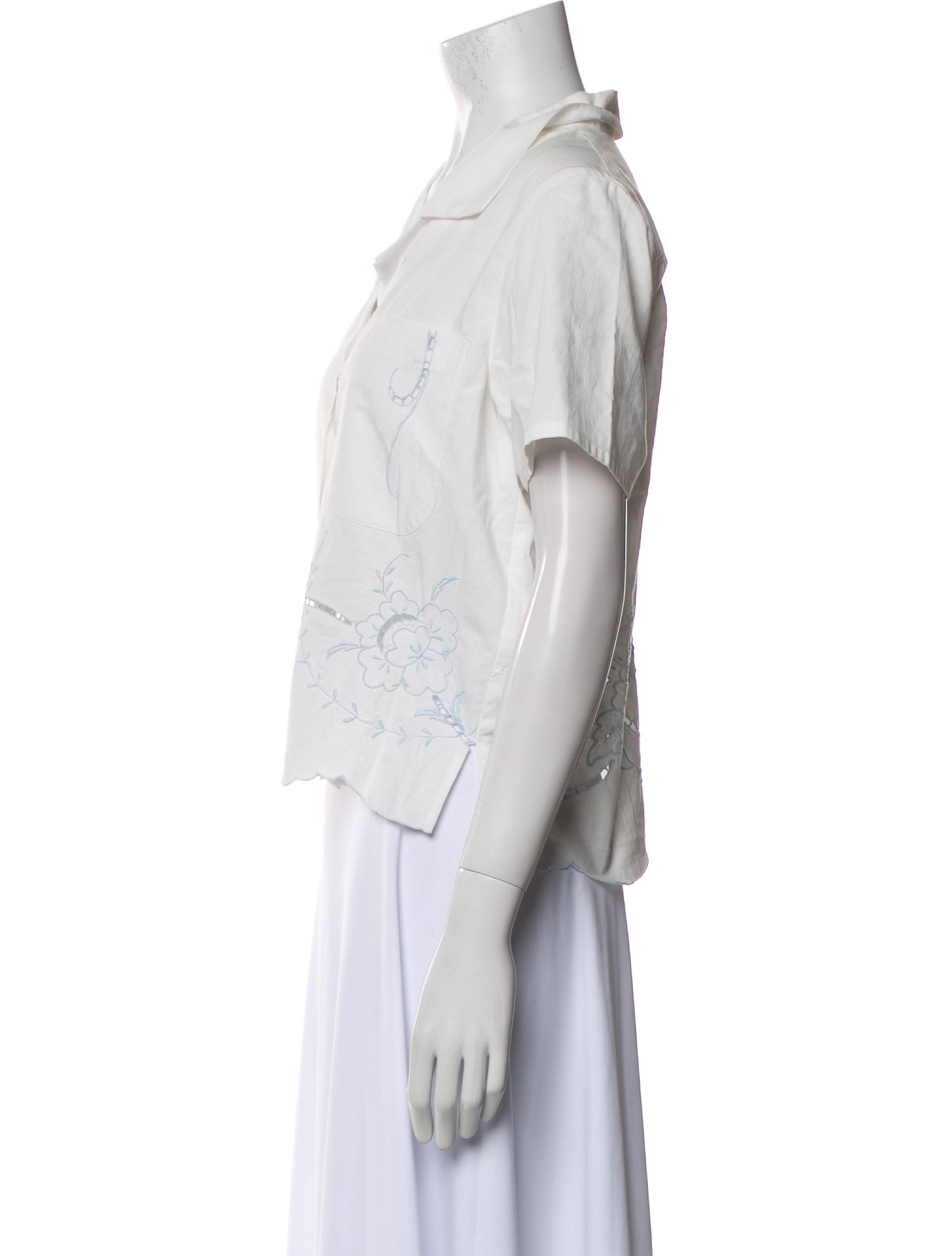 Jess Meany Short Sleeve Button-Up Top