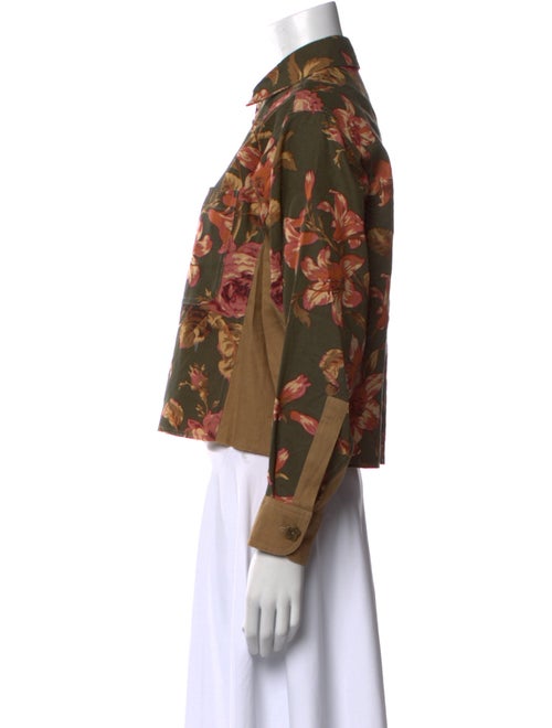 Jess Meany Floral Print Long Sleeve Button-Up Top