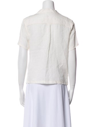 Jess Meany Printed Short Sleeve Button-Up Top