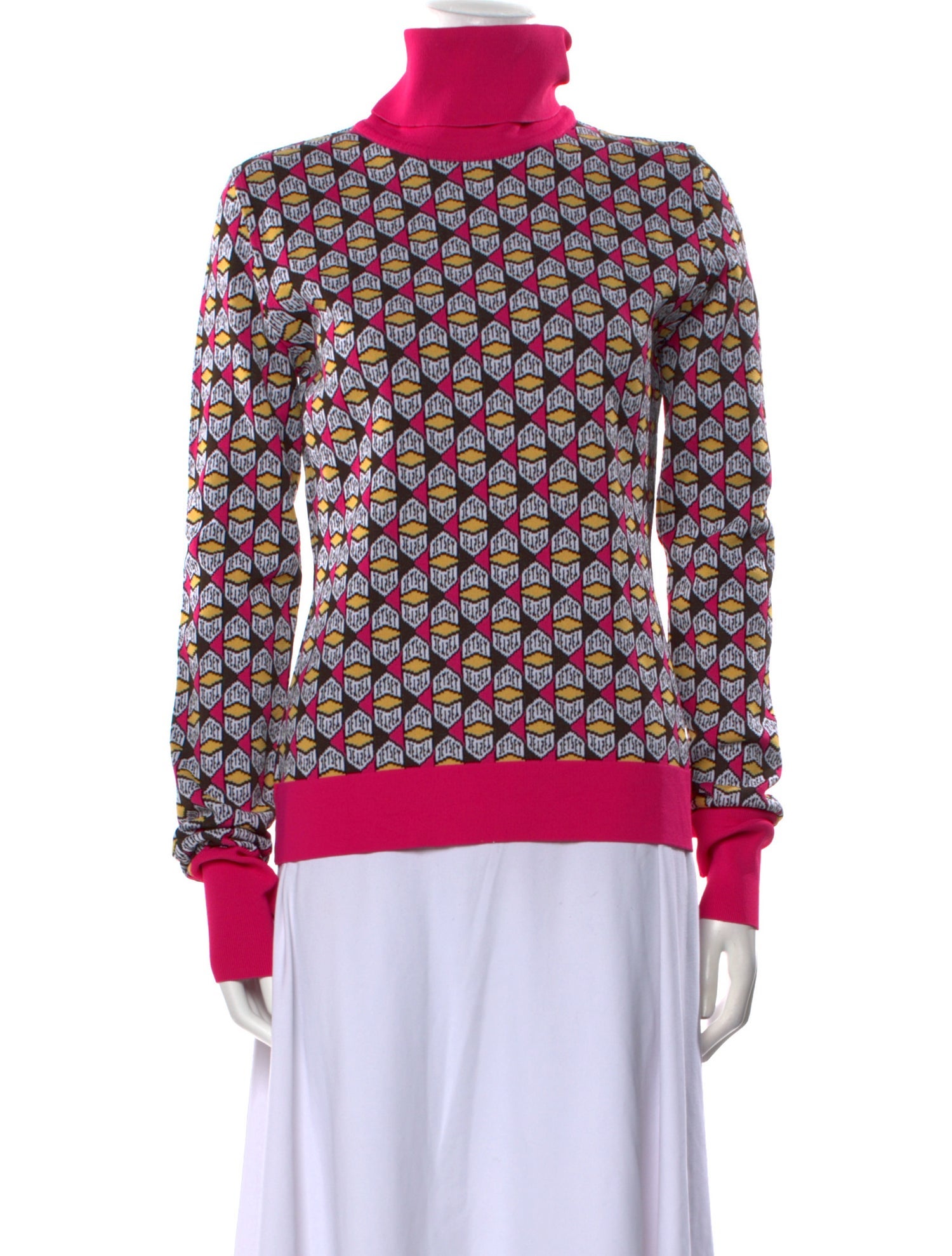 JETSET Printed Mock Neck Sweatshirt