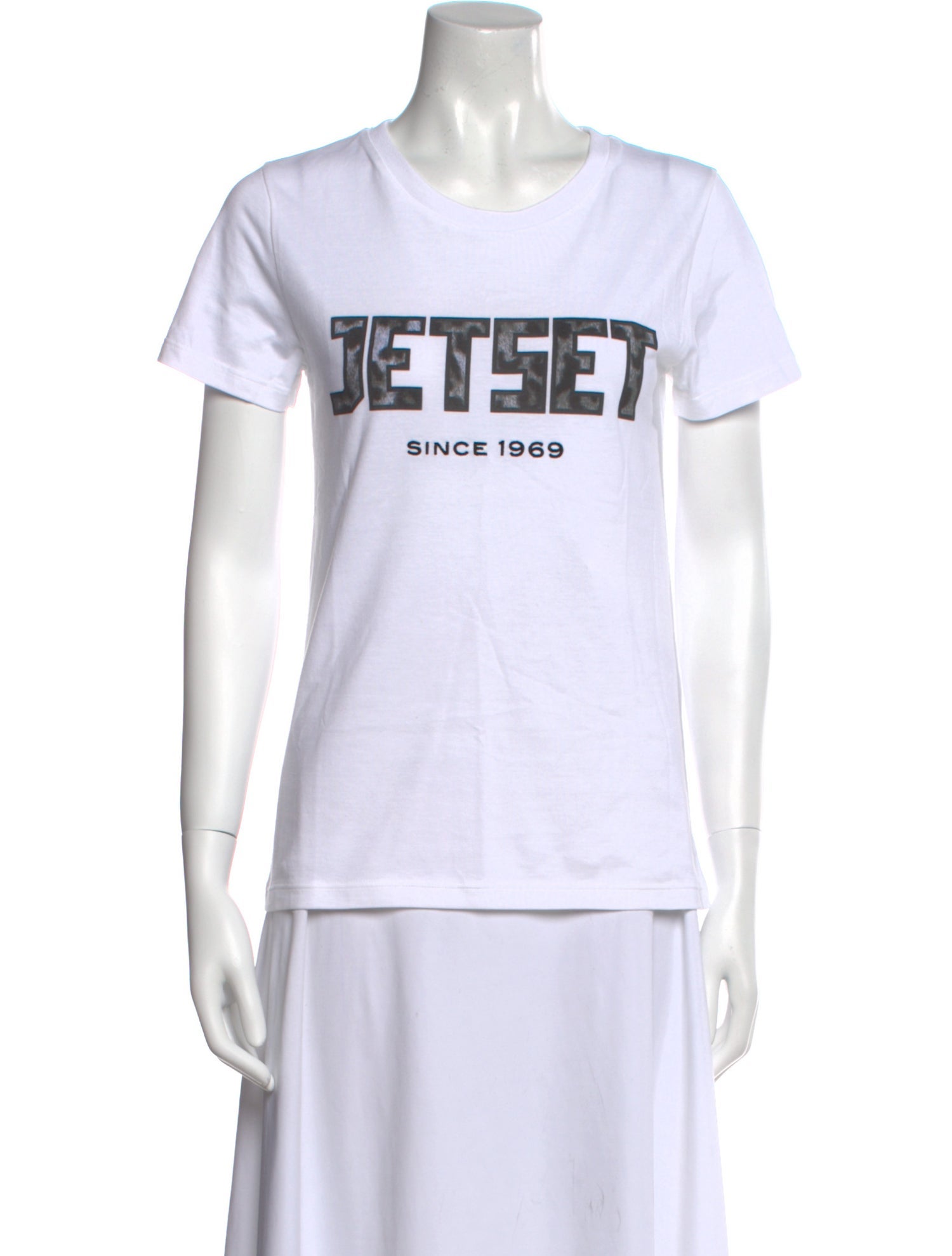 JETSET Graphic Print Crew Neck T-Shirt w/ Tags