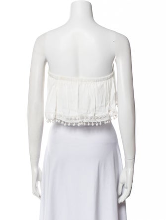 The Jetset Diaries Lace Strapless Crop Top