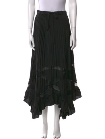 Claudie Pierlot Ruffle Embellishment Midi Length Skirt