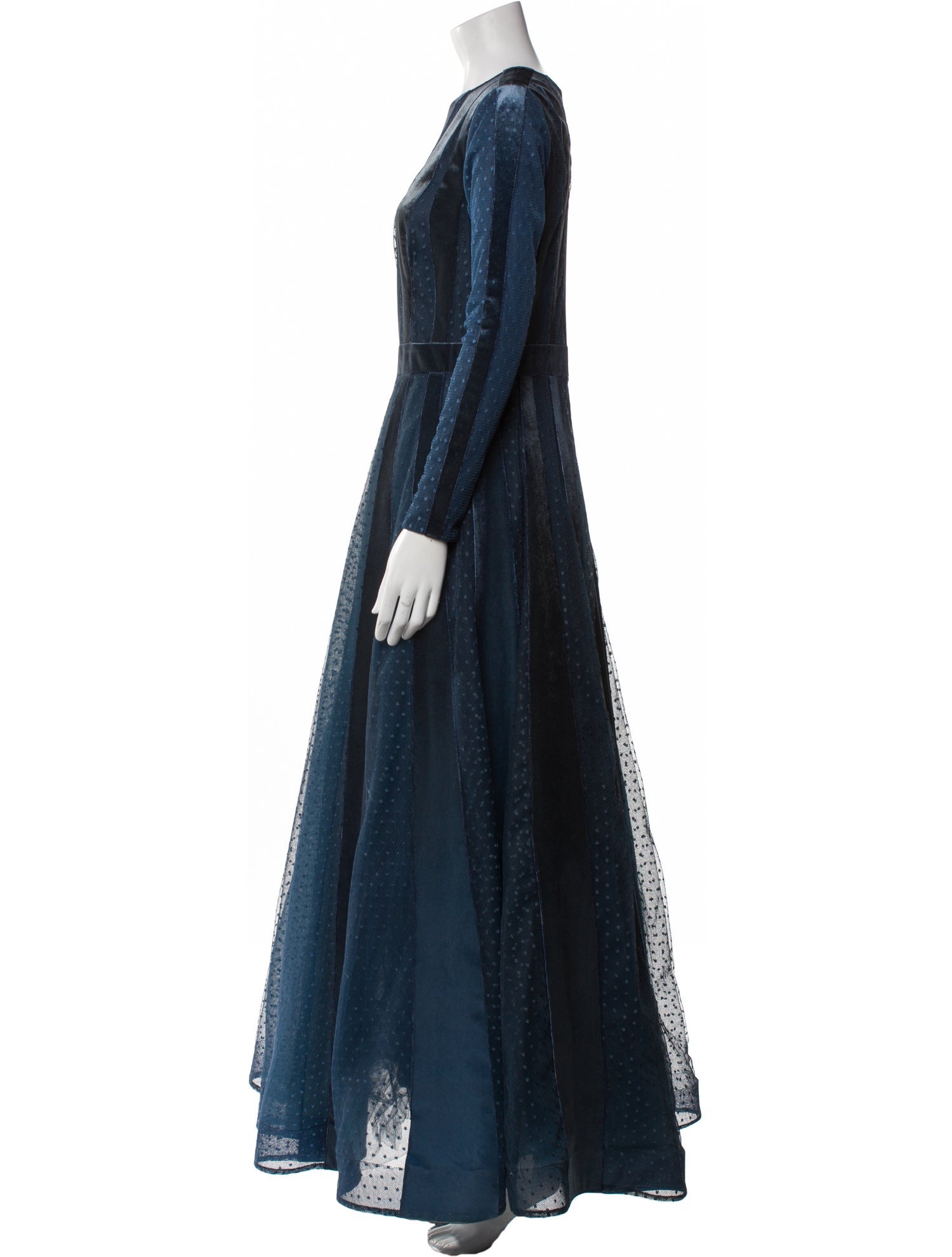 kasper formal dresses Entertain Me Sleeveless A-Line Maxi Dress Denim Blue main image 0