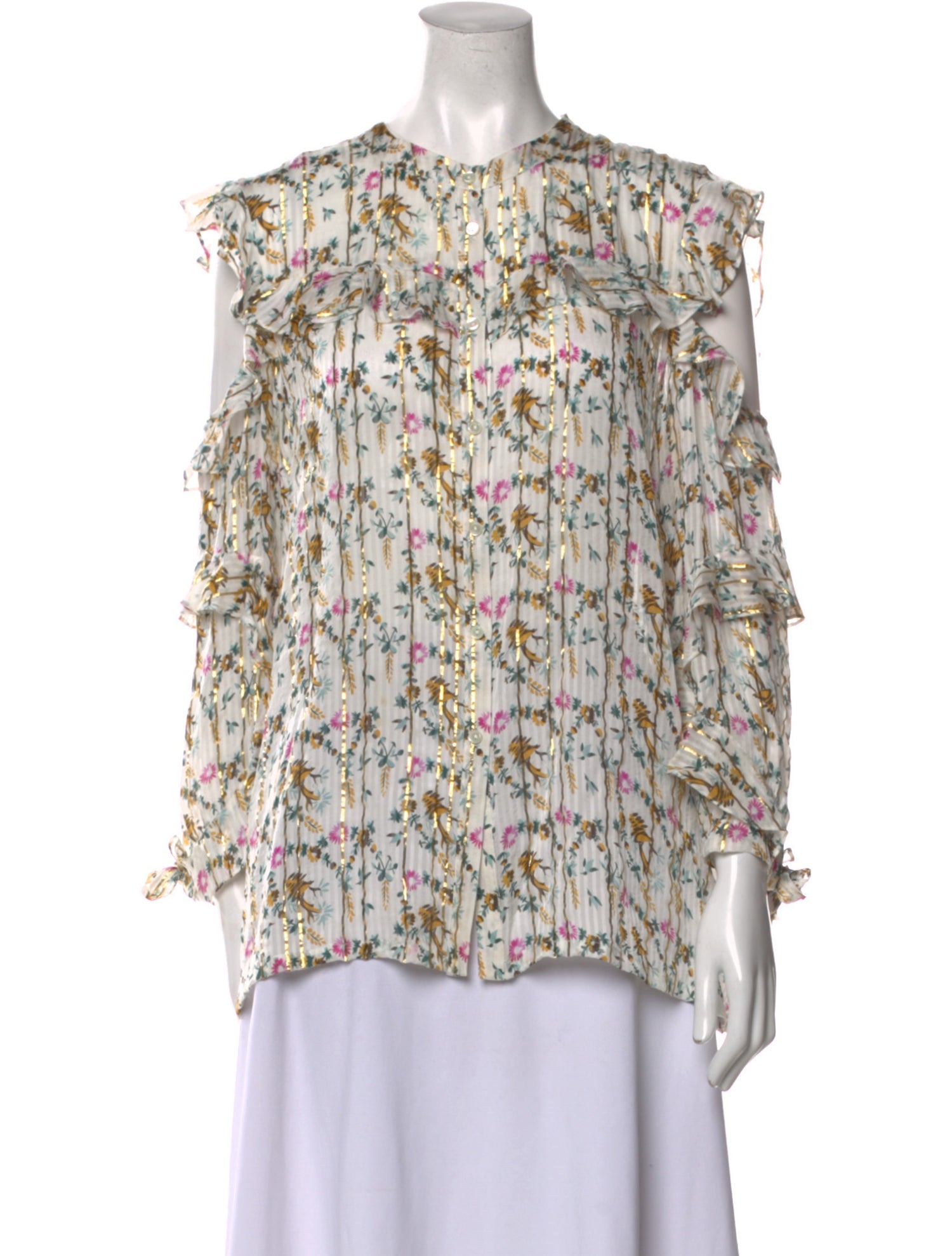 Julie Fagerholt Heartmade Silk Floral Print Blouse