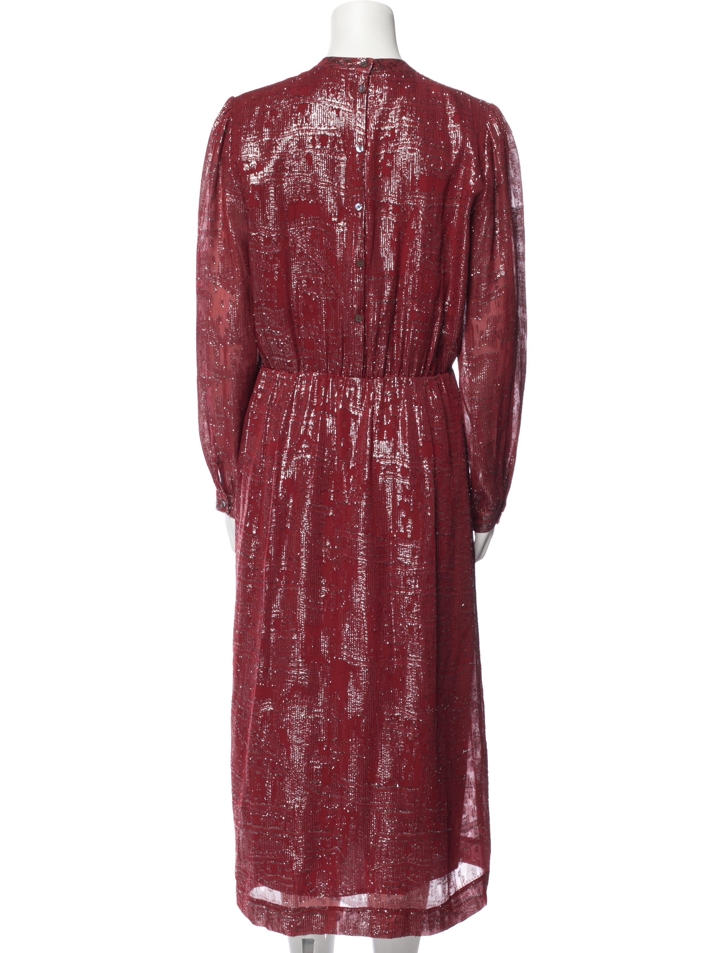 Julie Fagerholt Heartmade Silk Midi Length Dress