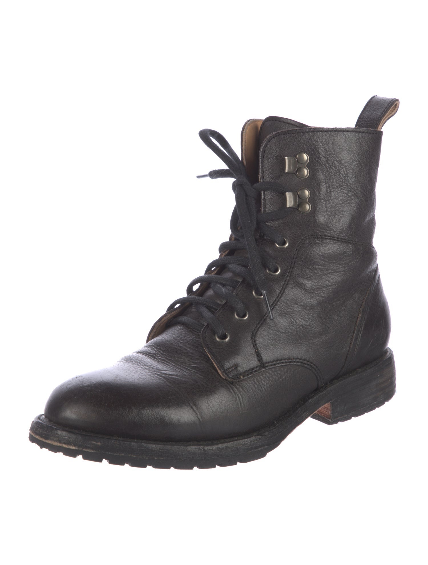 John Fluevog Leather Combat Boots