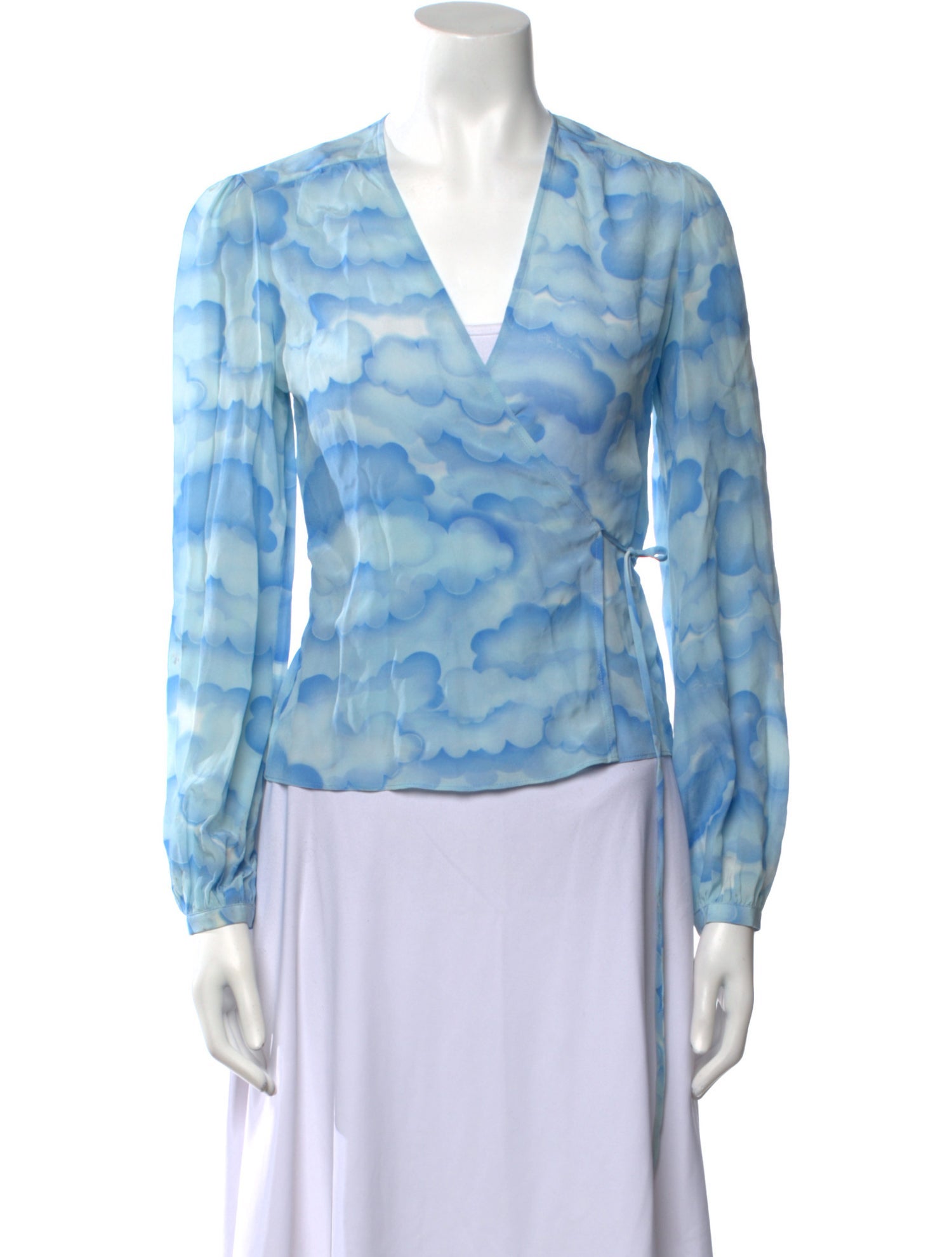Elton John for Realisation Silk Tie-Dye Print Blouse