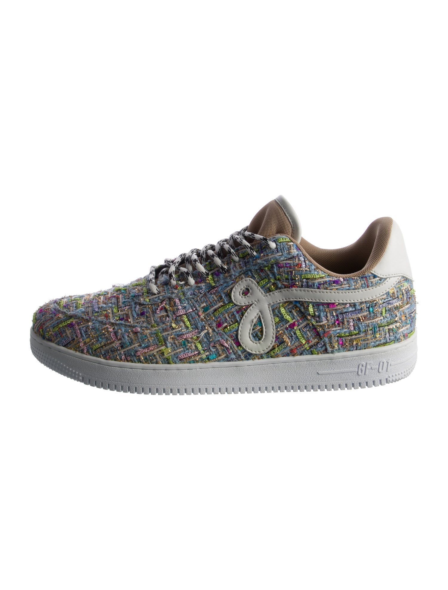 John Geiger Tweed Printed Sneakers