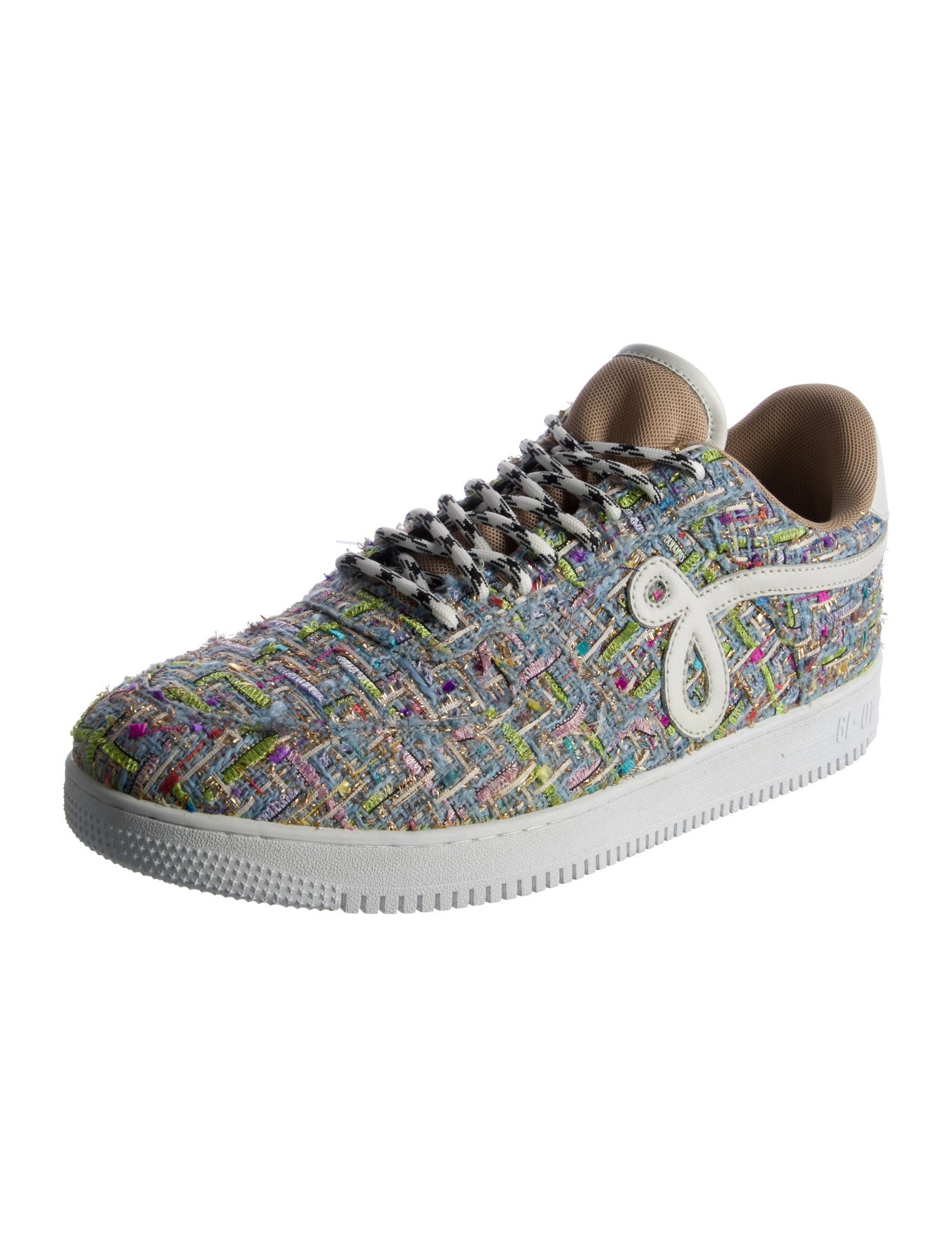 John Geiger Tweed Printed Sneakers