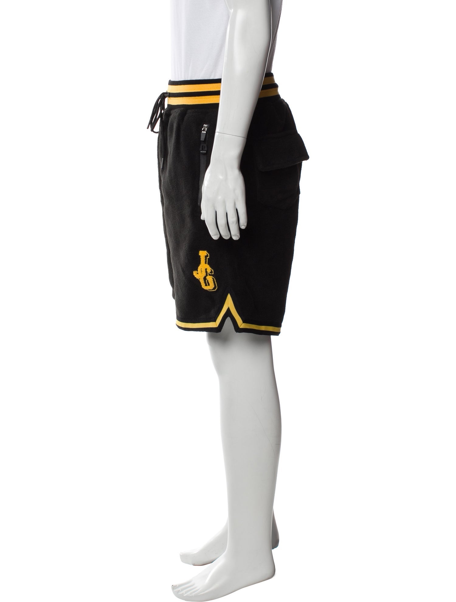 John Geiger Striped Jogger Shorts