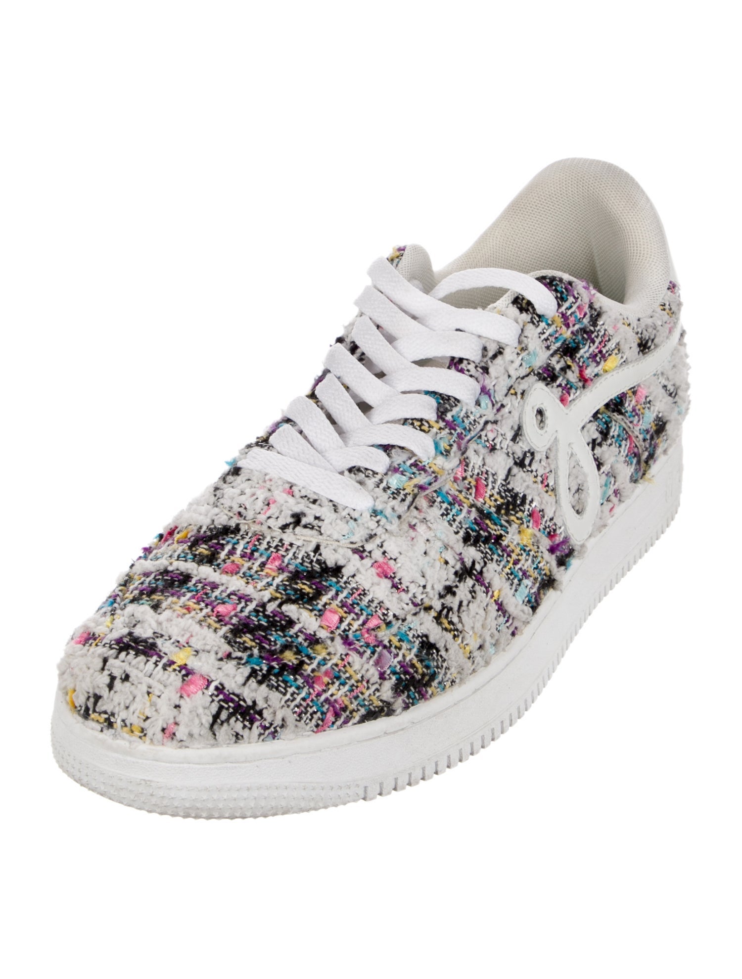 John Geiger Tweed Pattern Sneakers