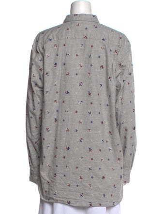 Junya Watanabe Comme de Garcons x marimekko Printed Long Sleeve Button-Up Top