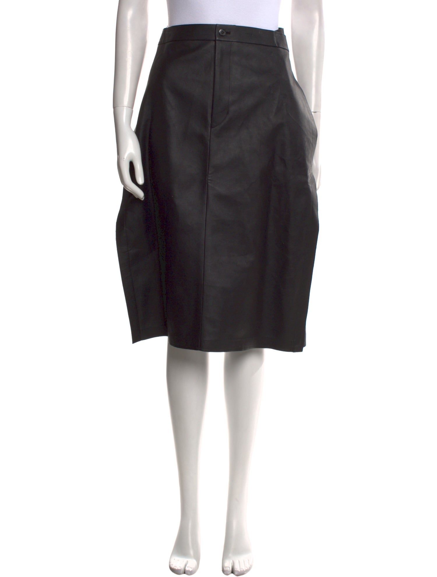 Junya Watanabe Comme de Garcons x marimekko Leather Knee-Length Skirt