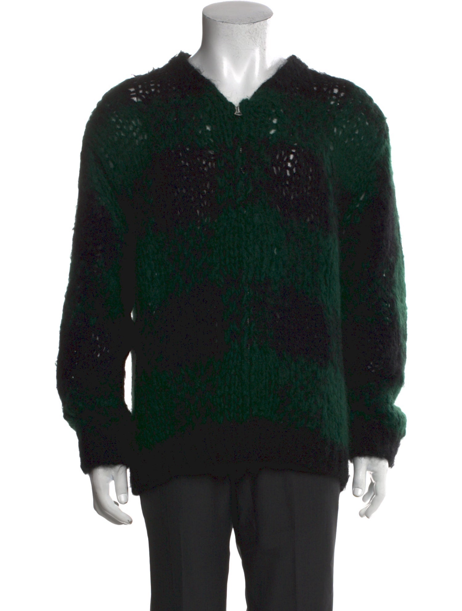 Junya Watanabe Comme de Garcons x marimekko Wool Mock Neck Cardigan