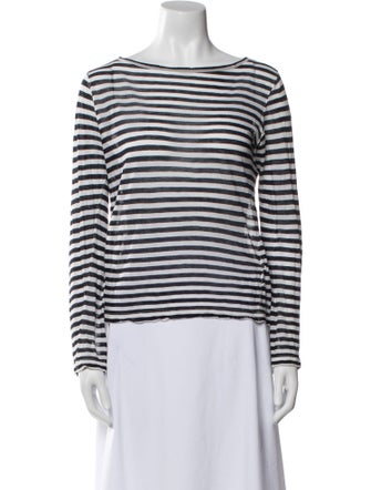 Junya Watanabe Comme de Garcons x marimekko Striped Bateau Neckline Top
