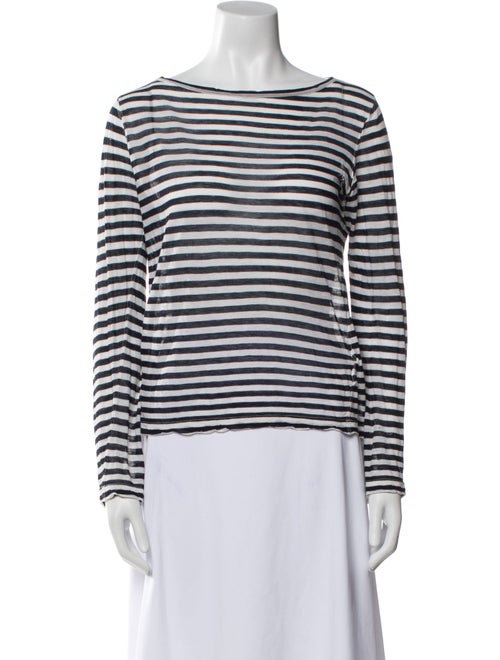 Junya Watanabe Comme de Garcons x marimekko Striped Bateau Neckline Top