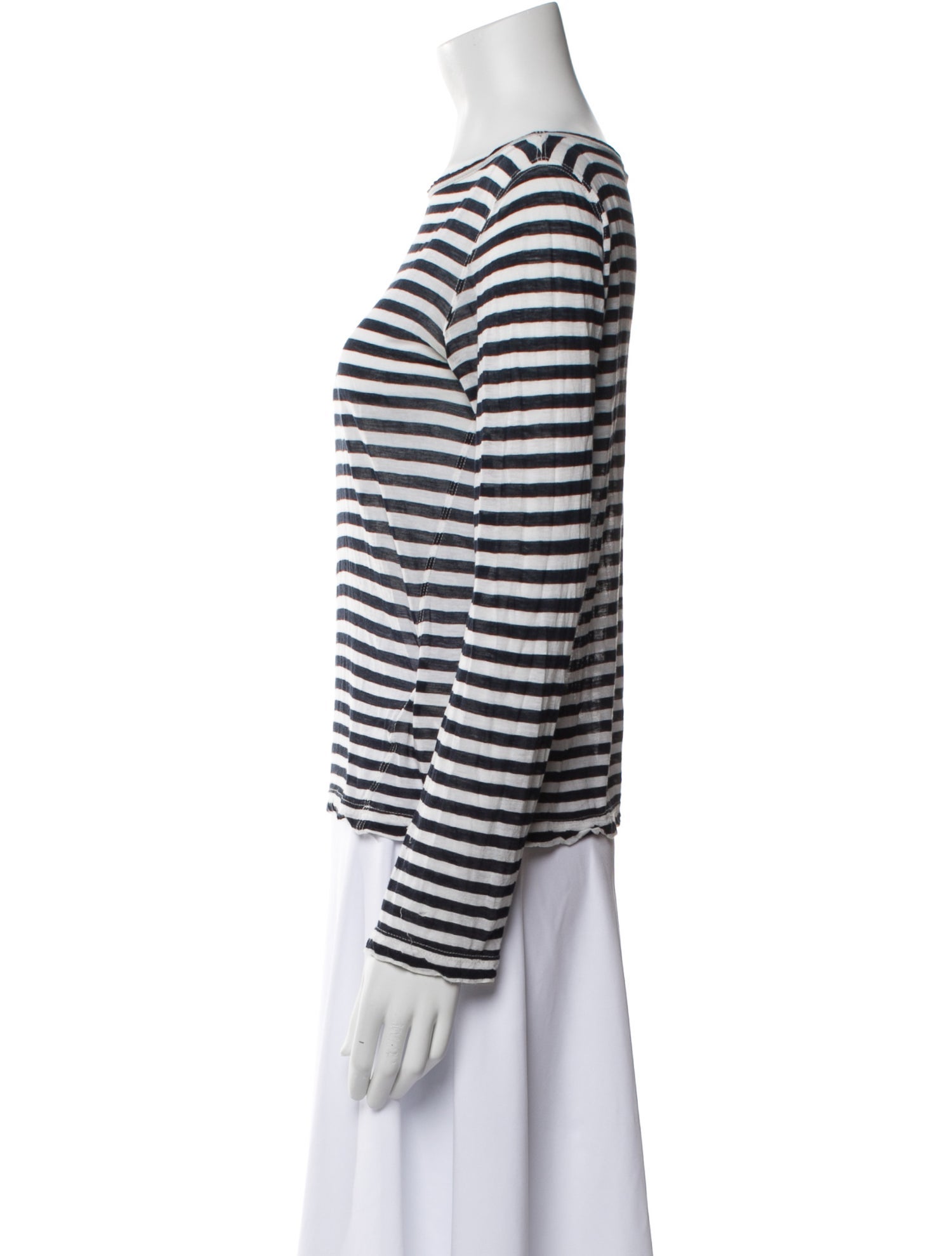 Junya Watanabe Comme de Garcons x marimekko Striped Bateau Neckline Top
