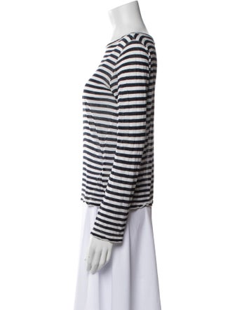 Junya Watanabe Comme de Garcons x marimekko Striped Bateau Neckline Top