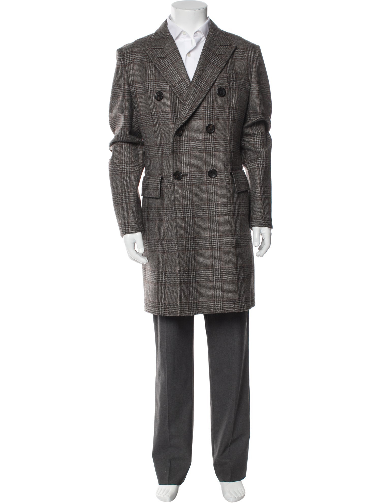 Junya Watanabe Comme de Garcons x marimekko Wool Plaid Print Overcoat