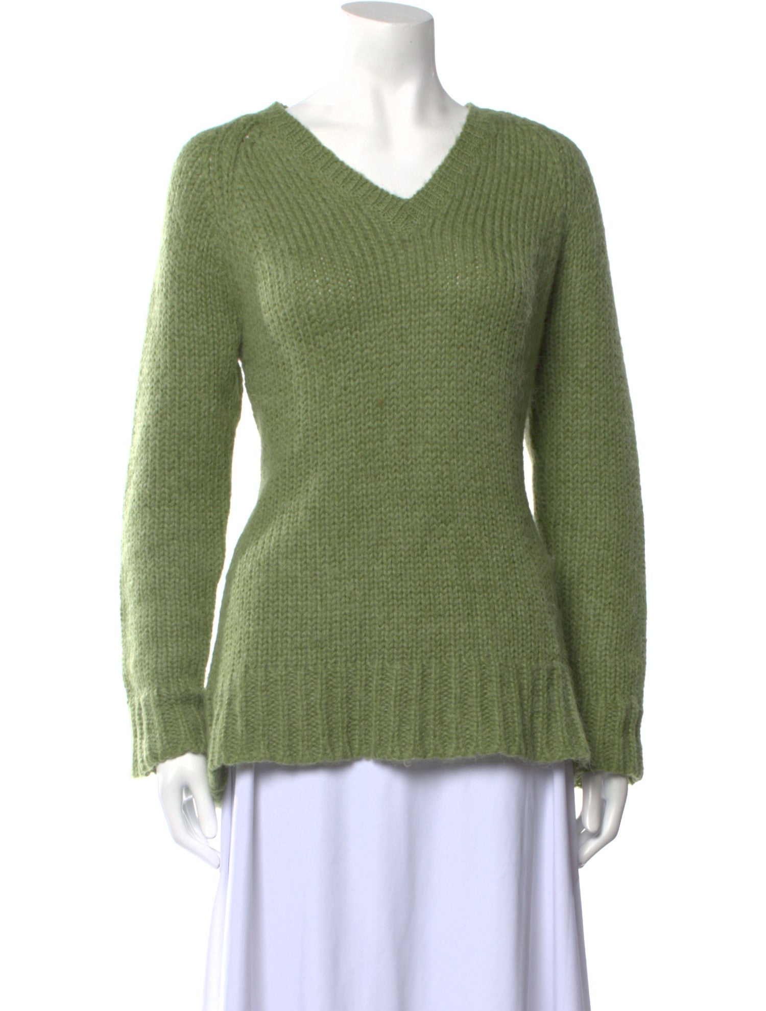 Jigsaw VNeck Sweater Green Knitwear, Clothing WJGSW20857 The