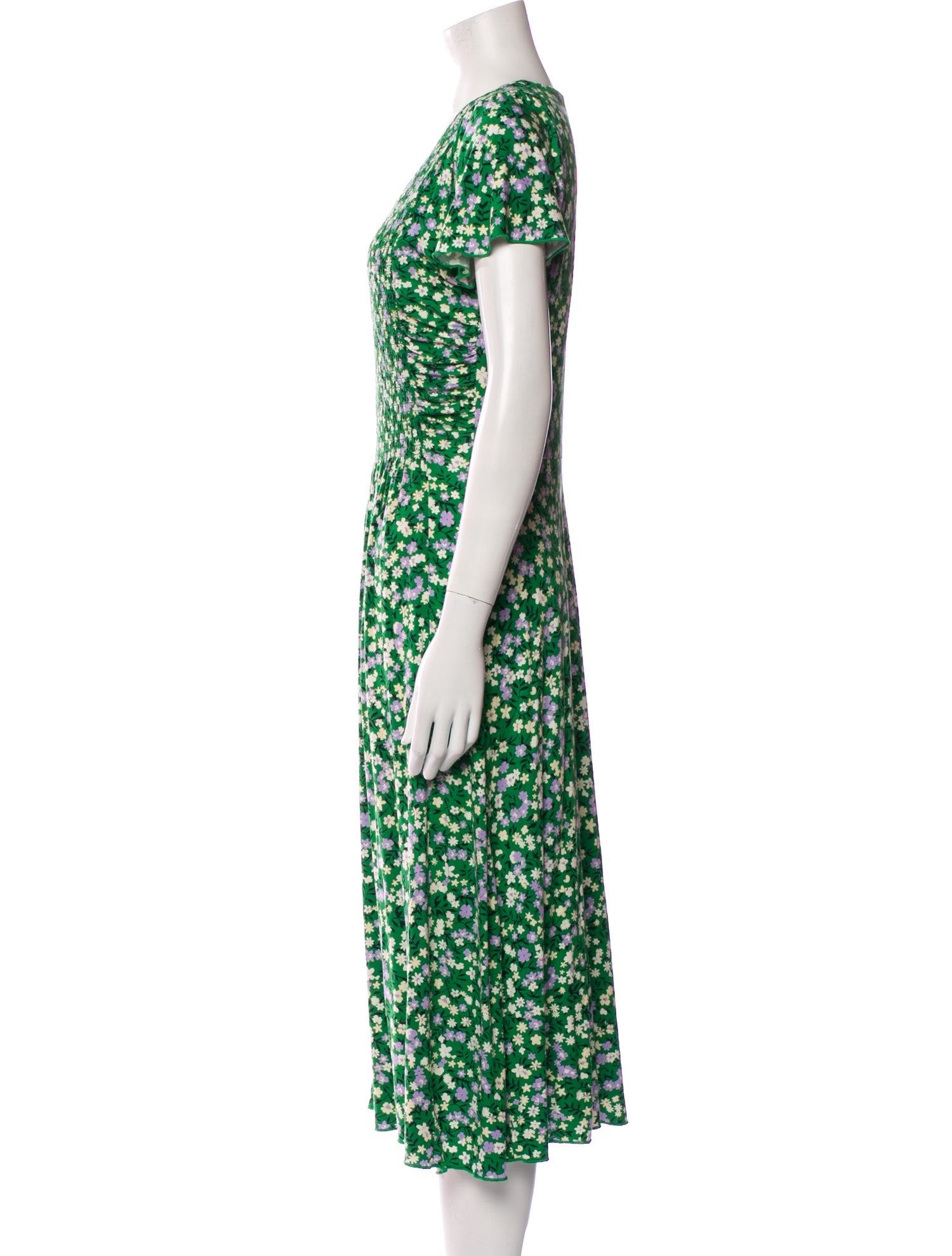 Jigsaw Floral Print Midi Length Dress