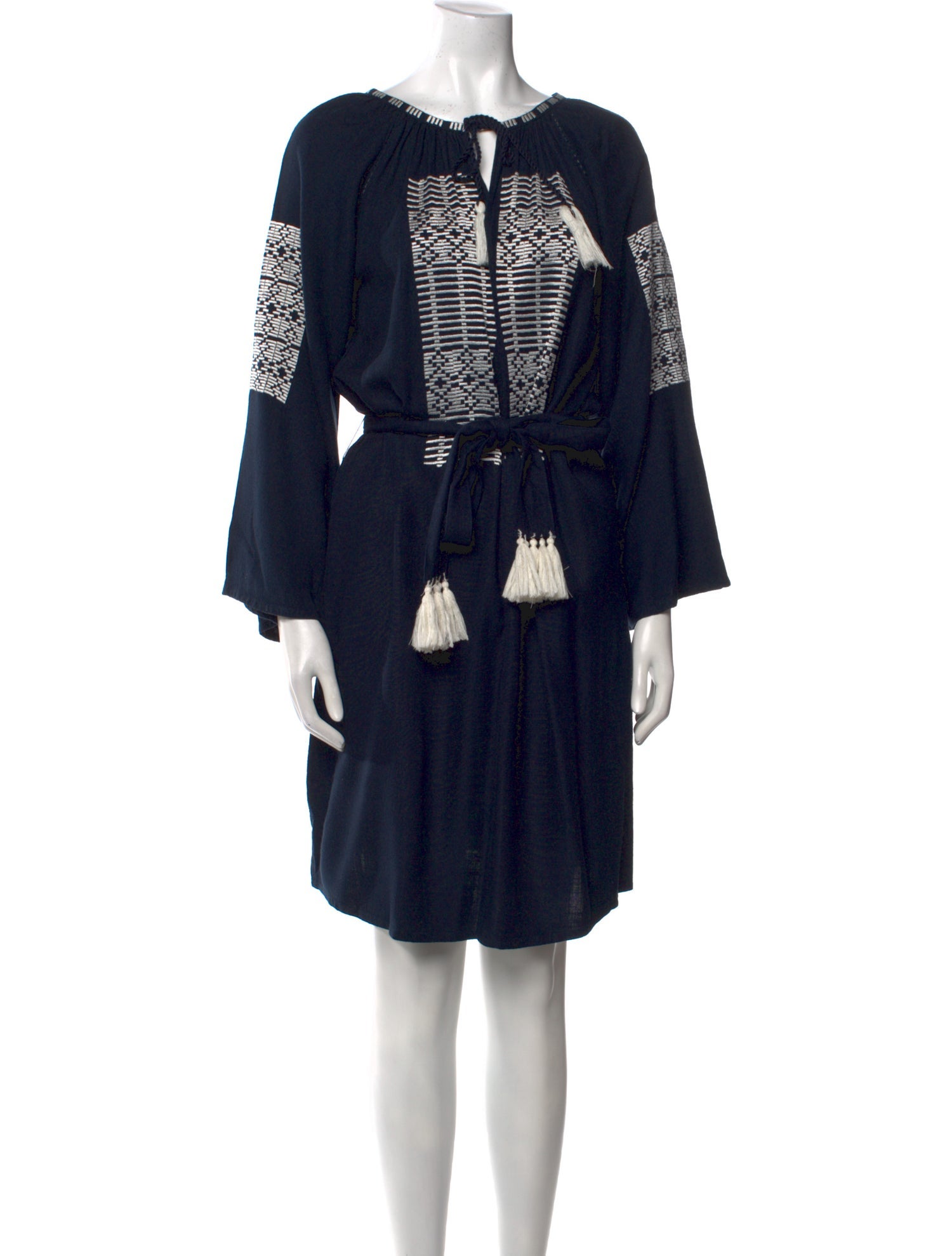 Jigsaw V-Neck Knee-Length Dress