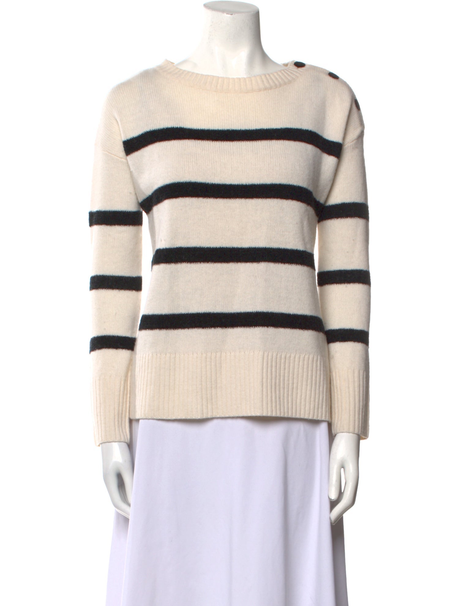 Jigsaw Striped Bateau Neckline Sweater