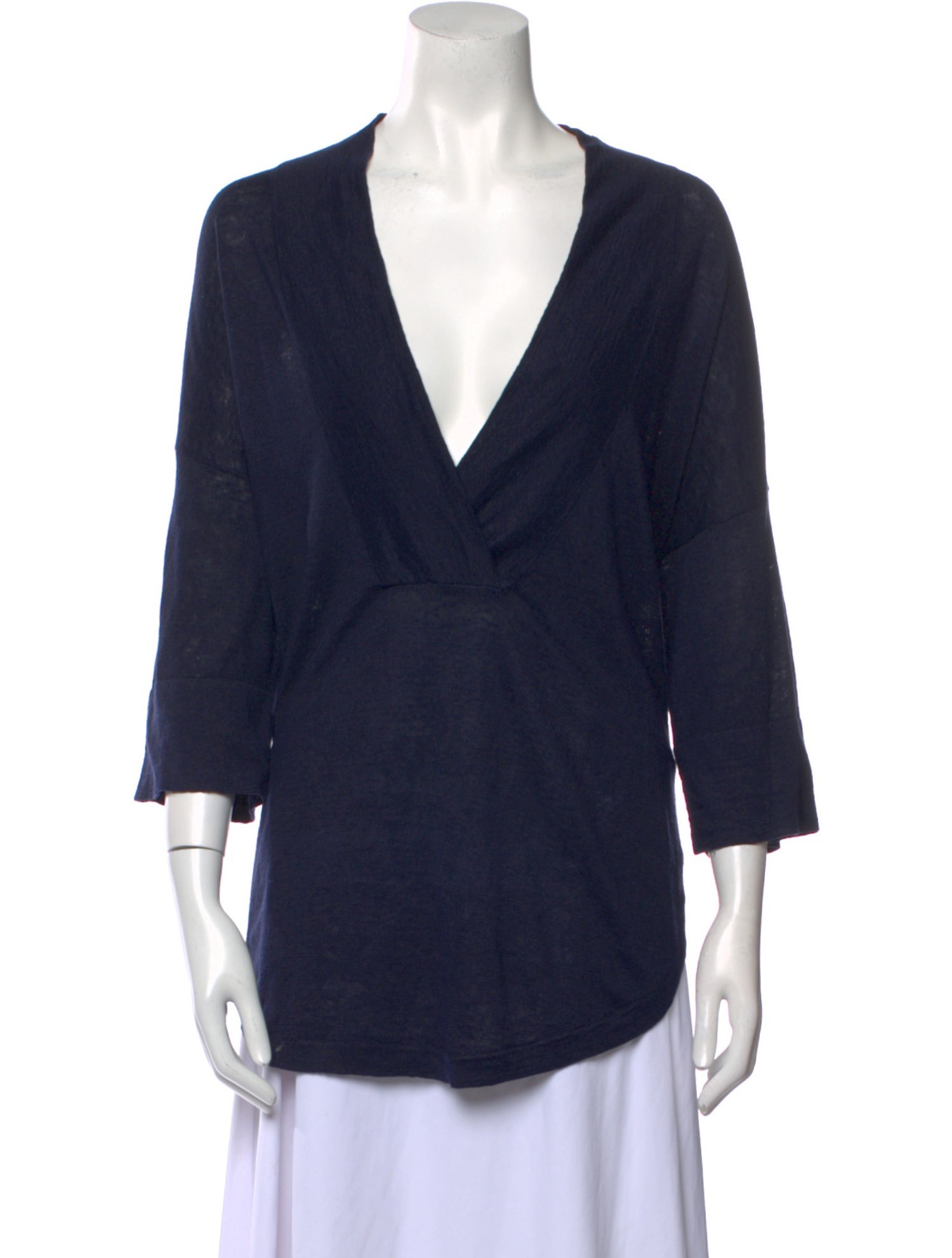 Jigsaw Linen V-Neck Sweater