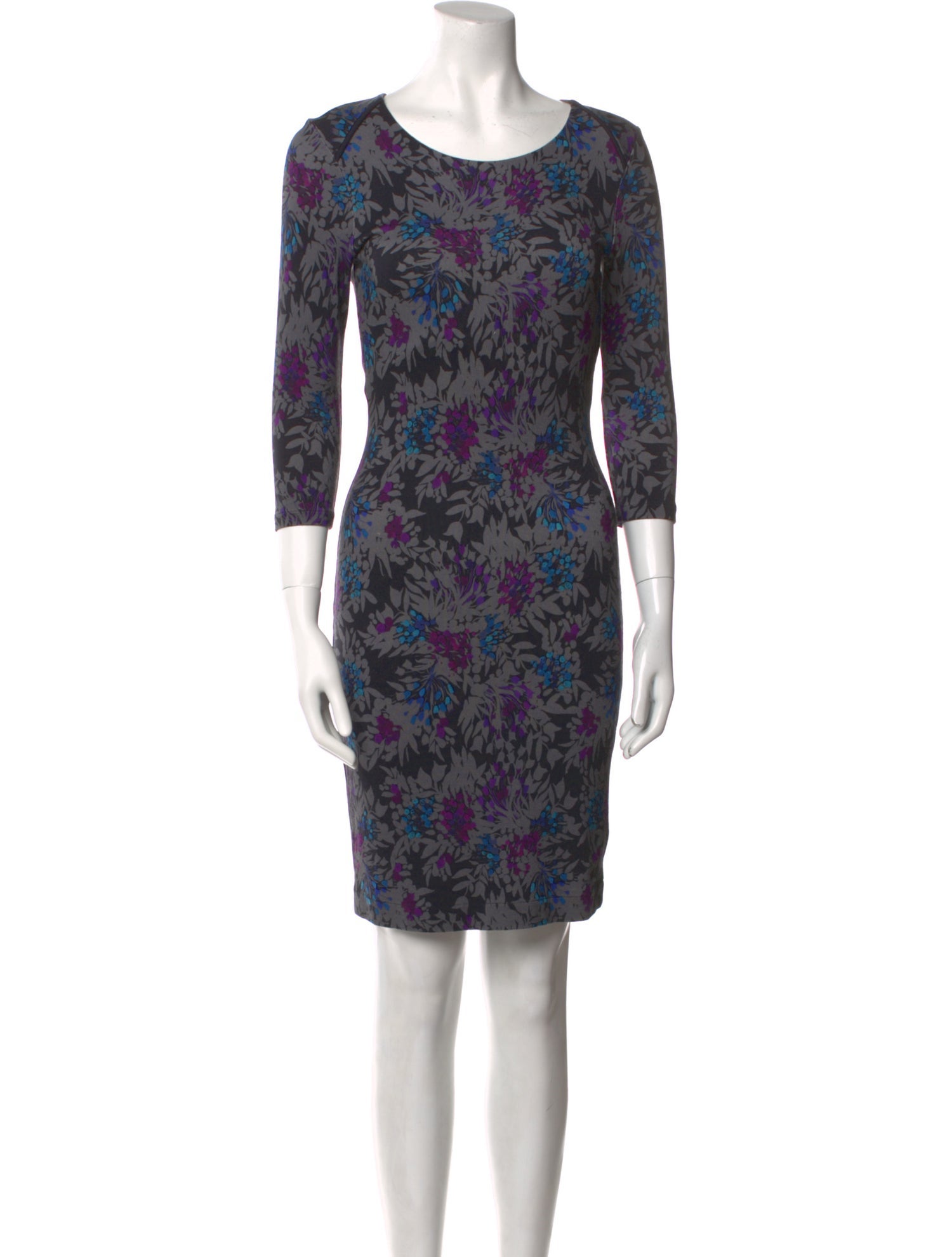 Jigsaw Printed Knee-Length Dress