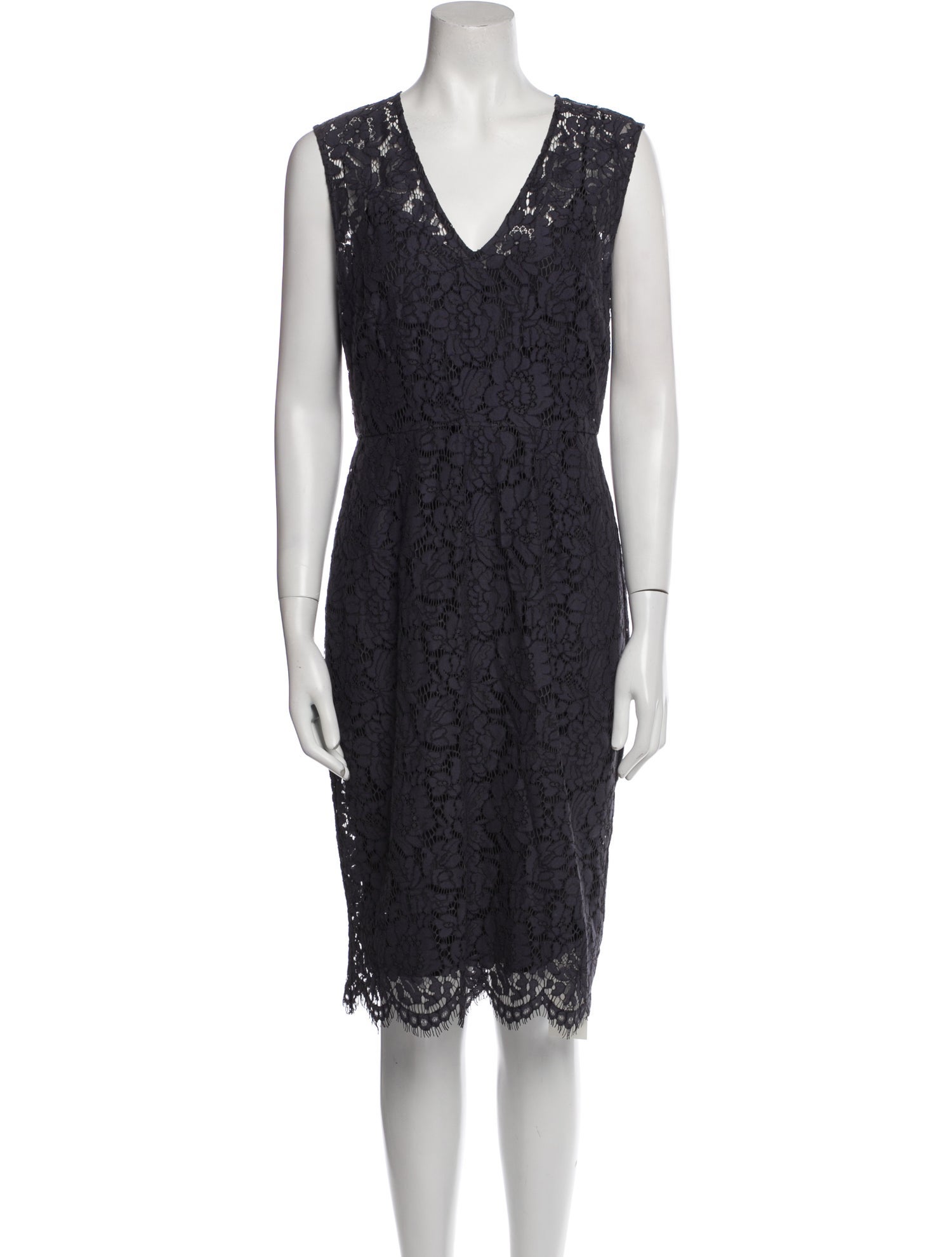 Jigsaw Lace Pattern Midi Length Dress