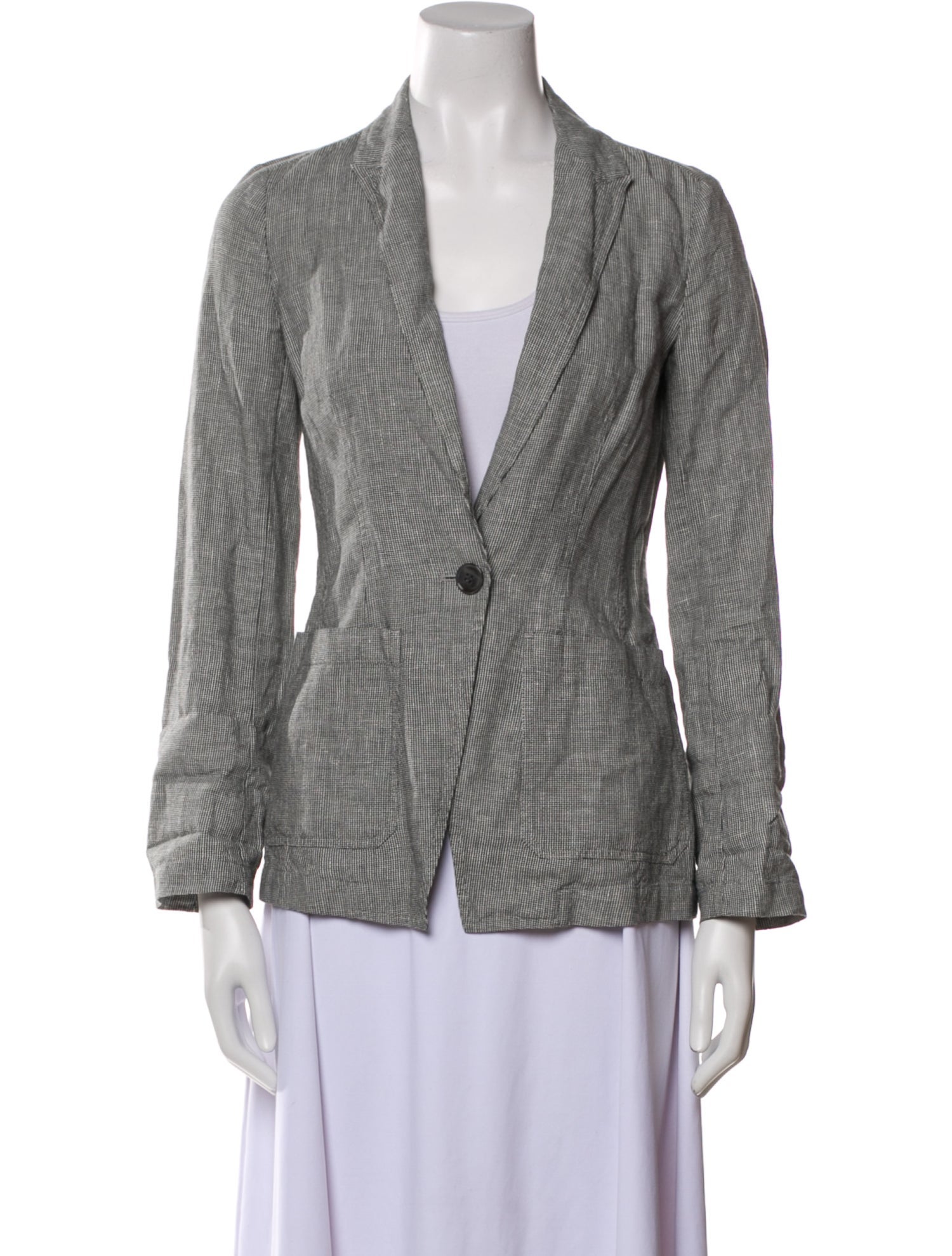 Jigsaw Linen Plaid Print Blazer w/ Tags