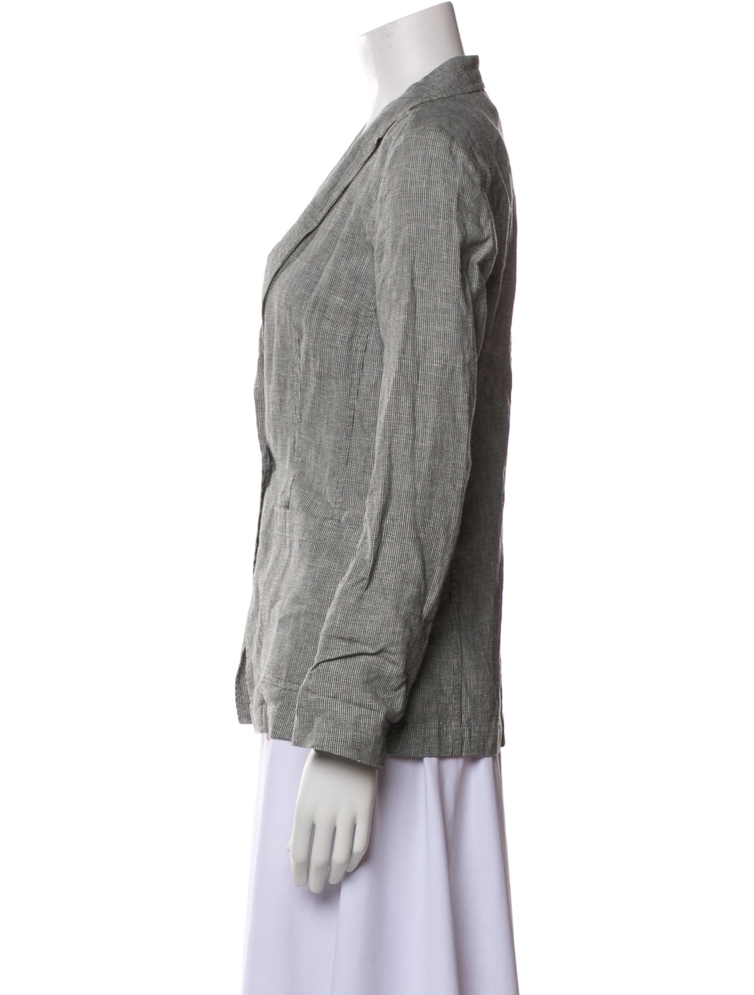 Jigsaw Linen Plaid Print Blazer w/ Tags