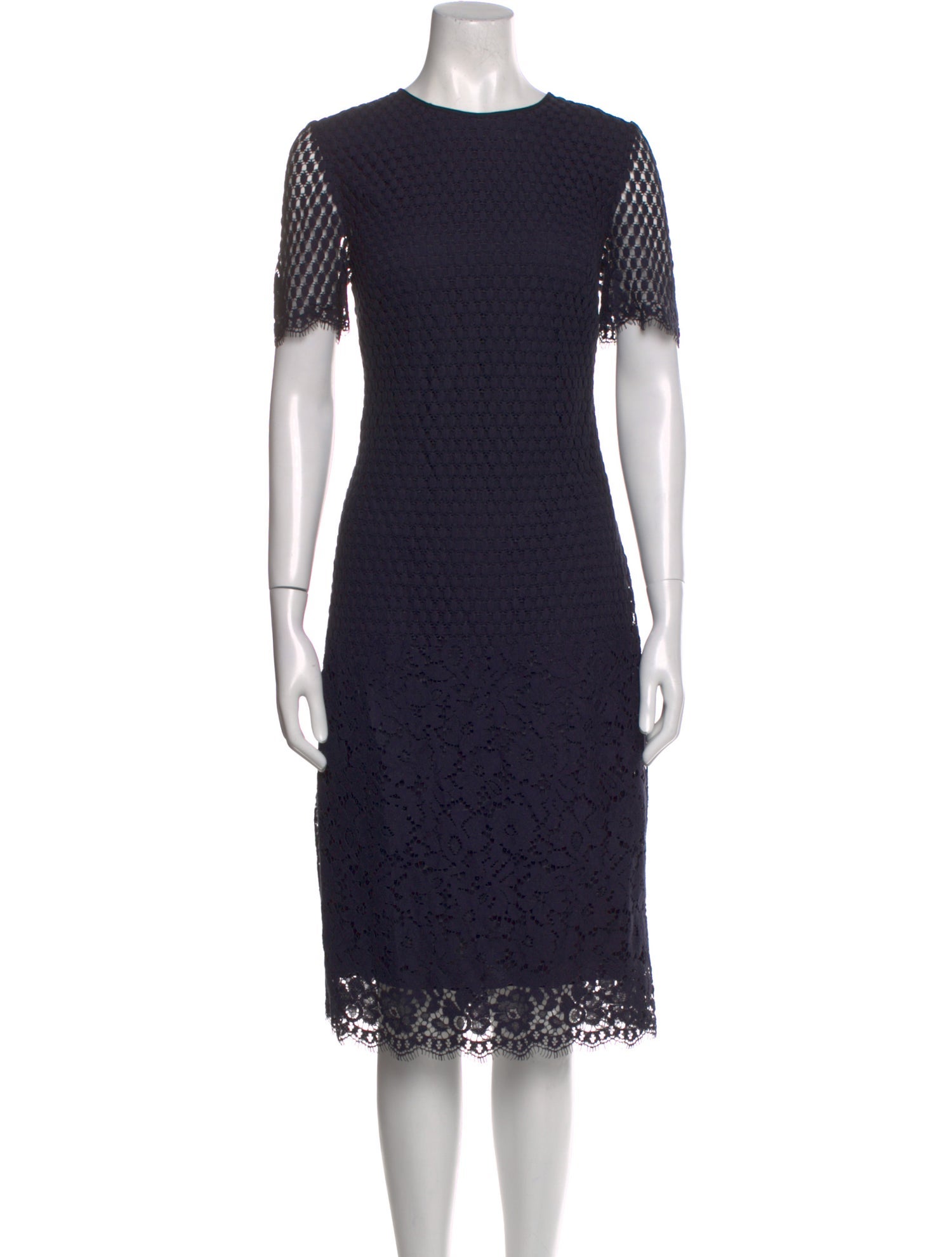 Jigsaw Lace Pattern Midi Length Dress