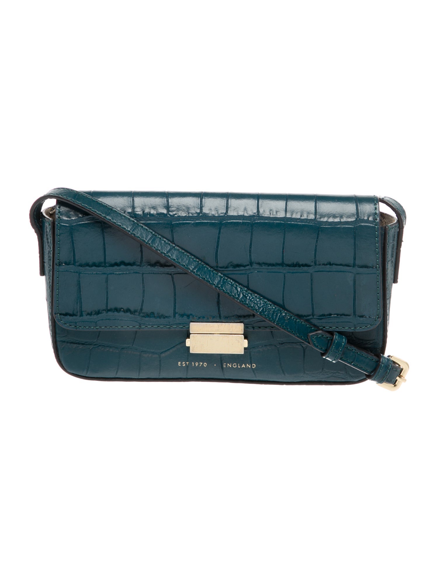 Jigsaw Embossed Leather Crossbody Bag
