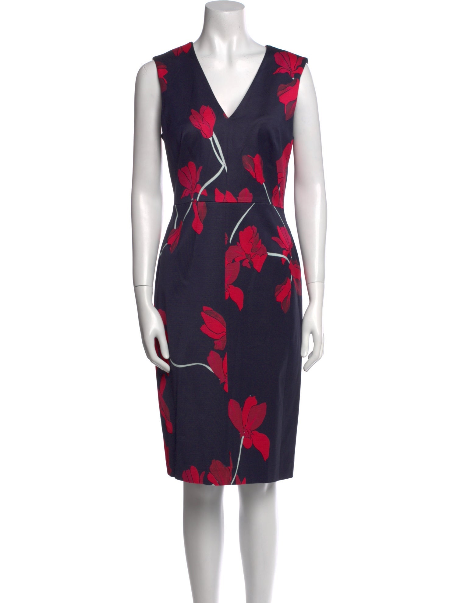 Jigsaw Floral Print Knee-Length Dress