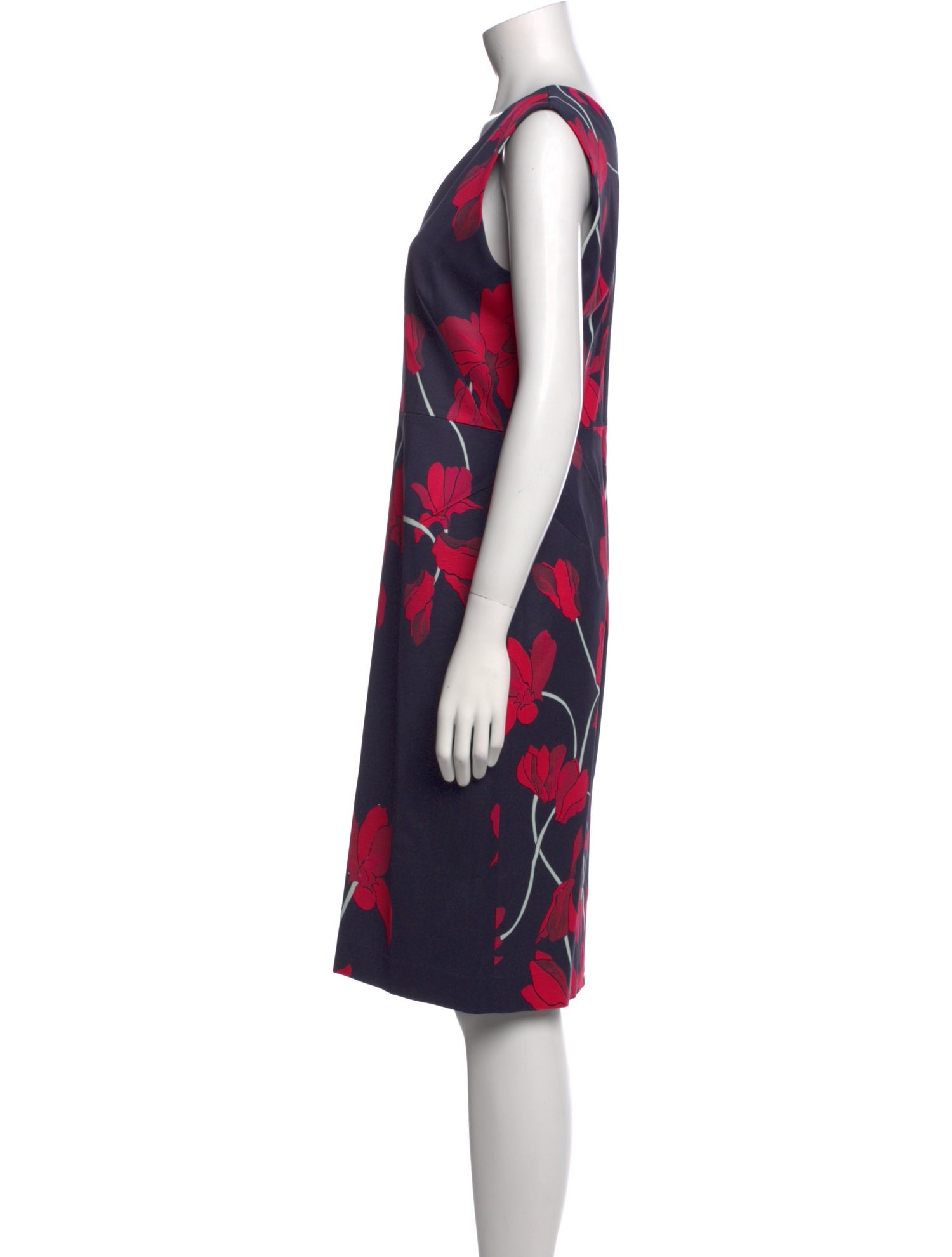 Jigsaw Floral Print Knee-Length Dress