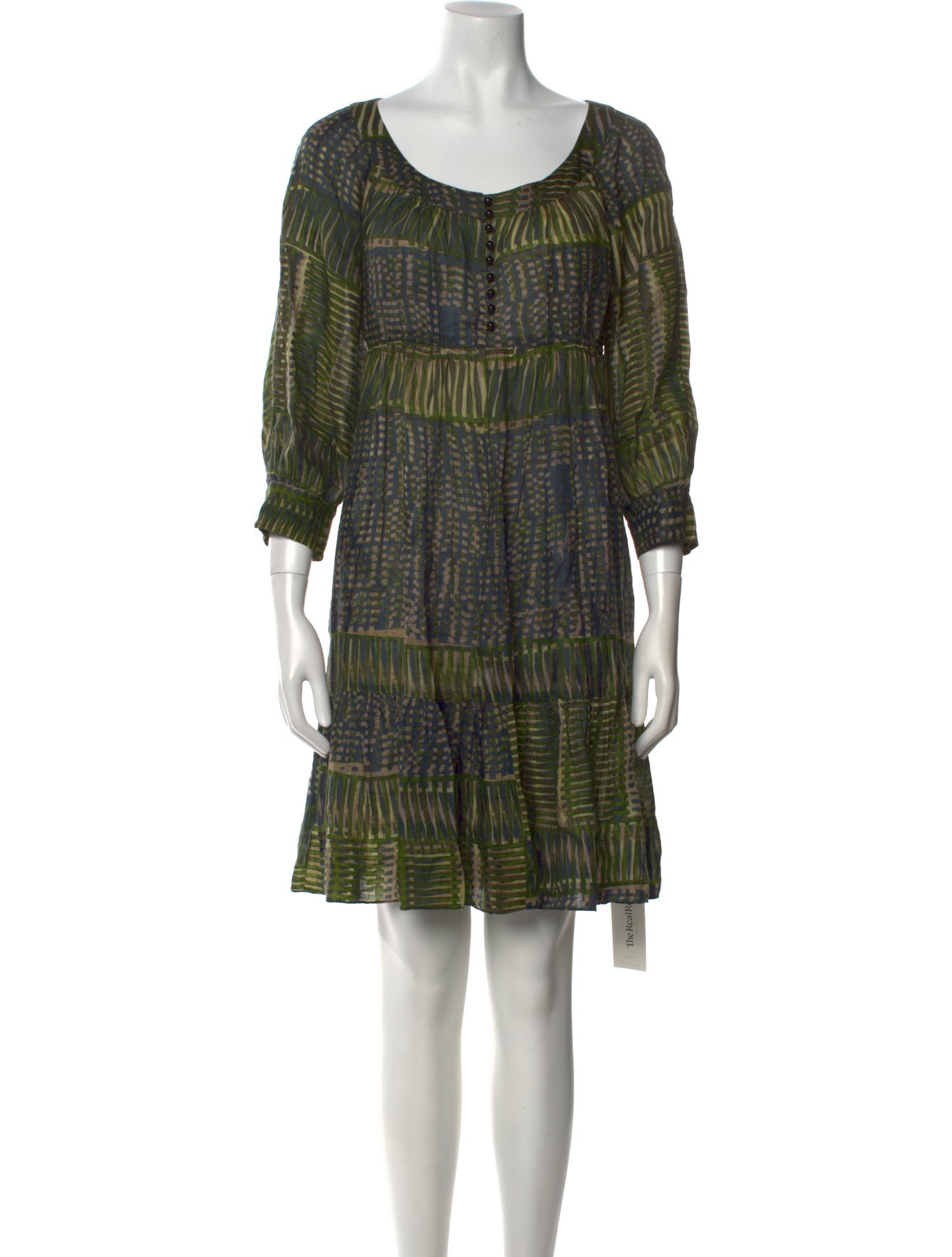 Jigsaw Printed Knee-Length Dress