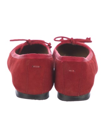 Jigsaw Suede Bow Accents Ballet Flats