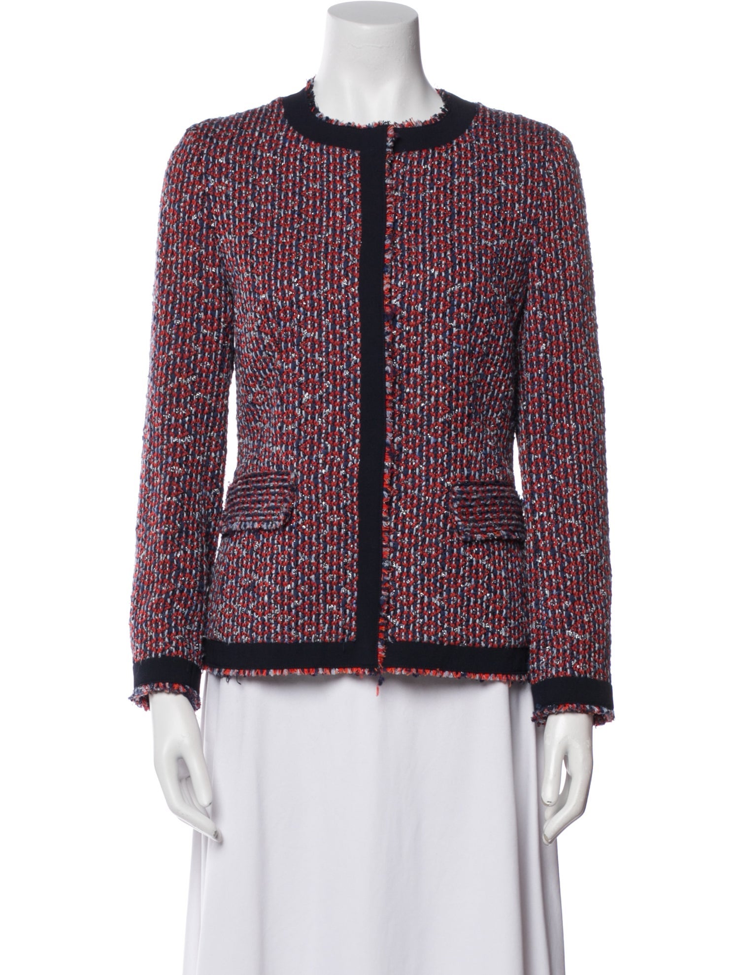 Jigsaw Tweed Pattern Evening Jacket