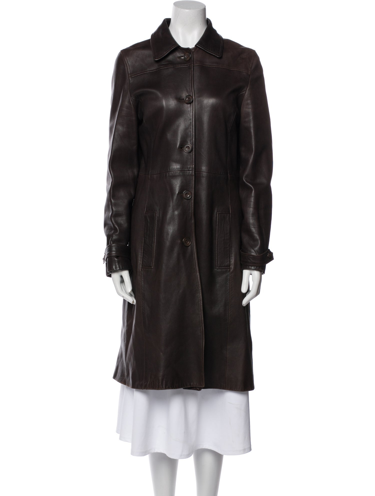 Jigsaw Leather Trench Coat