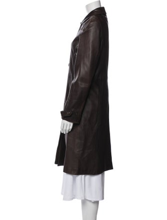 Jigsaw Leather Trench Coat