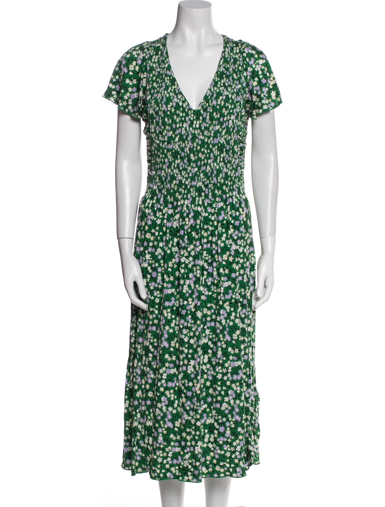 Jigsaw Floral Print Midi Length Dress